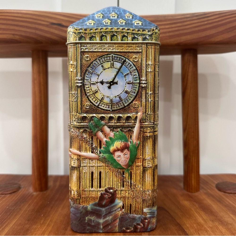 Churchill's Peter Pan Embossed Big Ben Tin Money Box England
